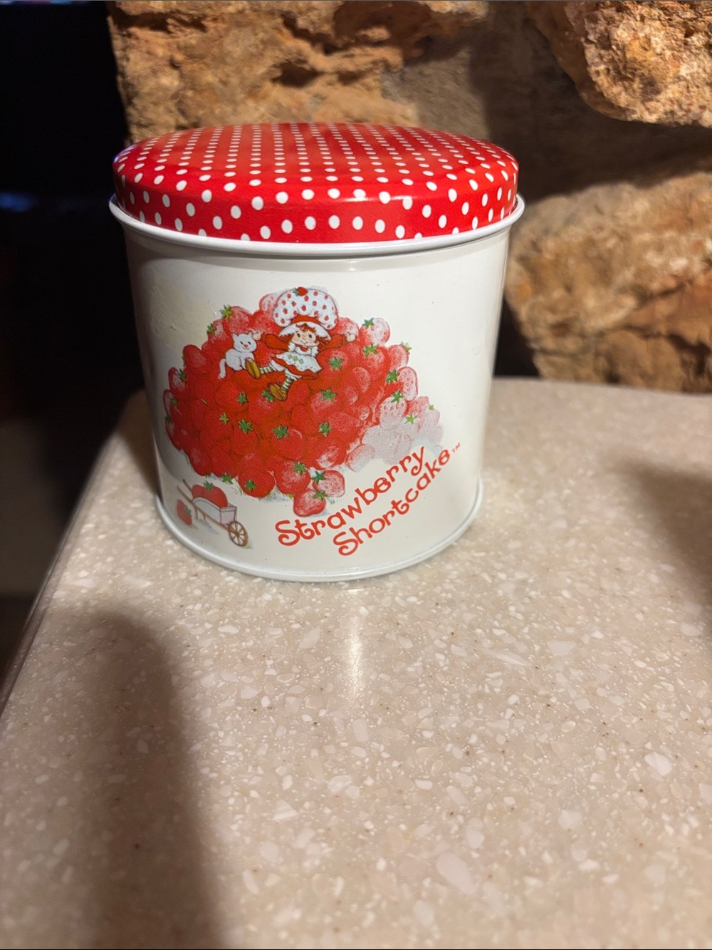 Red & White Bath Tin